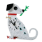 Dalmatian dog wall clock teal