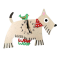 Dalmatian dog wall clock teal