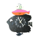 Dalmatian dog wall clock teal