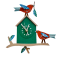 Bird house teal