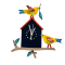 Bird house blue
