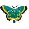Butterfly wall clock teal